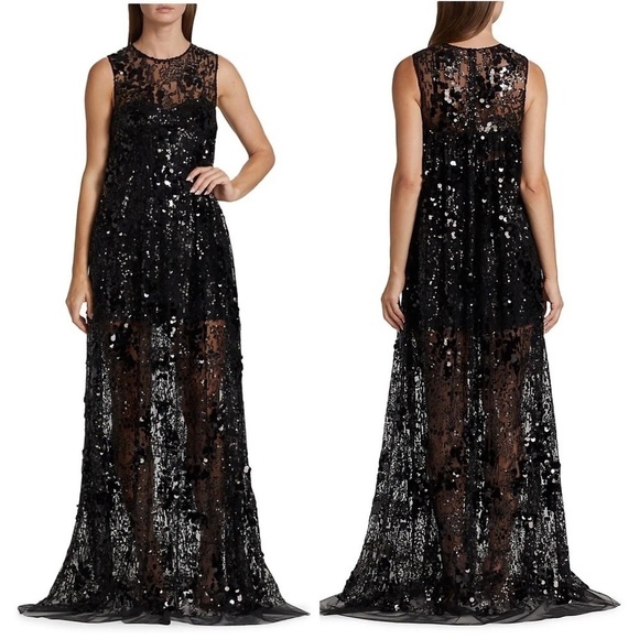 AKNVAS Maja Embellished Sheer Gown - Picture 2 of 2